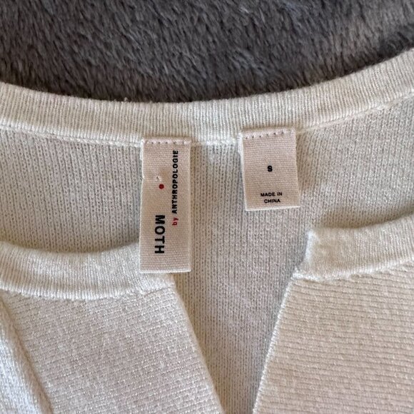 Moth by Anthropologie Boxy Sweater Women's size SMALL Striped - Picture 2 of 6